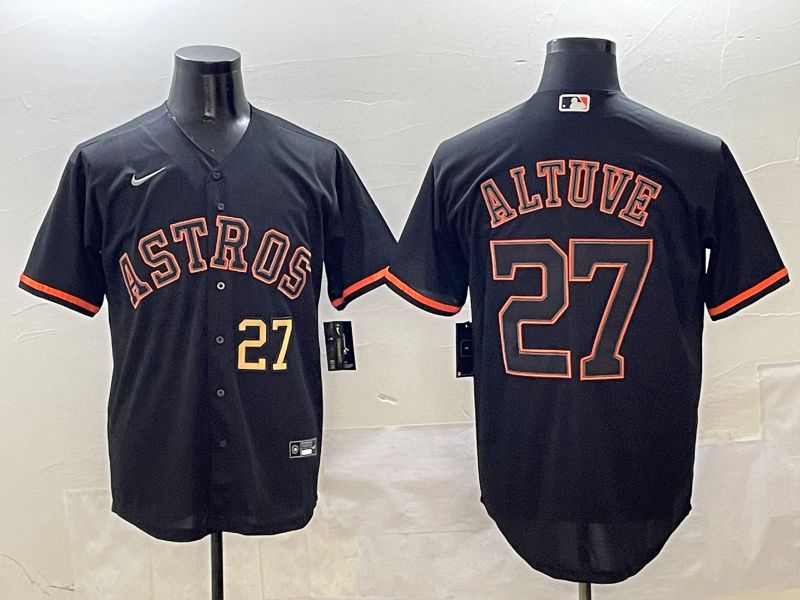 Men Houston Astros #27 Altuve Black Game Nike 2025 MLB Jersey style 4252